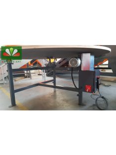 SO-2. Kör alakú puffer asztal alkalmas a gépekből kijövő zöldségek és késztermékek kézi átvételére