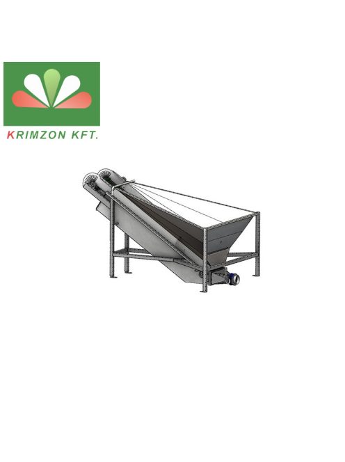 KWM-100 célja a zöldségek vizes garatban történő fogadása